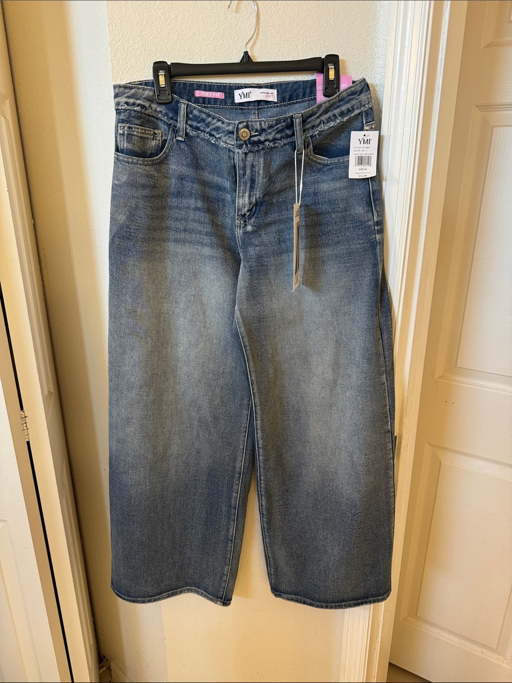 YMI Women's Straight-Leg Jeans in Mid Blue Wash